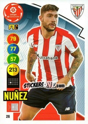 Cromo Núñez - Liga Santander 2020-2021. Adrenalyn XL - Panini