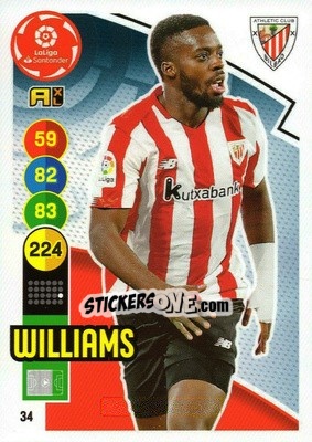Sticker Williams - Liga Santander 2020-2021. Adrenalyn XL n. 34 - Panini