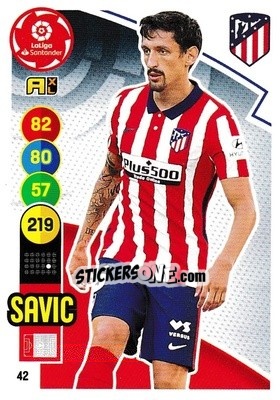 Sticker Savic - Liga Santander 2020-2021. Adrenalyn XL n. 42 - Panini