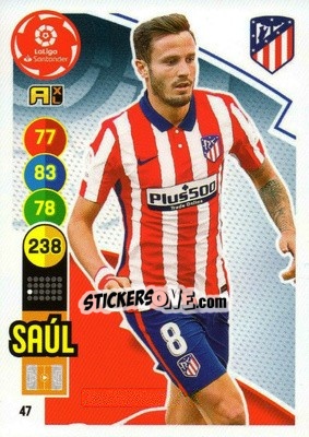 Figurina Saúl - Liga Santander 2020-2021. Adrenalyn XL - Panini