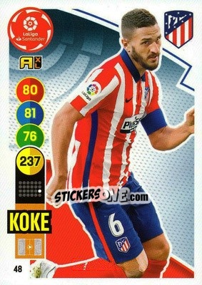 Sticker Koke - Liga Santander 2020-2021. Adrenalyn XL n. 48 - Panini