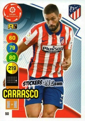 Sticker Carrasco - Liga Santander 2020-2021. Adrenalyn XL n. 50 - Panini
