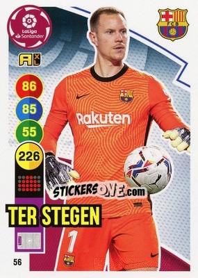 Cromo Ter Stegen - Liga Santander 2020-2021. Adrenalyn XL n. 56 - Panini
