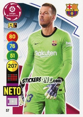 Cromo Neto - Liga Santander 2020-2021. Adrenalyn XL - Panini