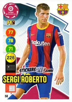 Sticker Sergi Roberto - Liga Santander 2020-2021. Adrenalyn XL - Panini