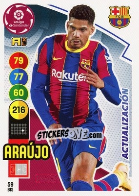 Sticker Araujo - Liga Santander 2020-2021. Adrenalyn XL n. 59bis - Panini