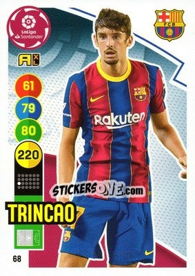 Sticker Trincao - Liga Santander 2020-2021. Adrenalyn XL n. 68 - Panini