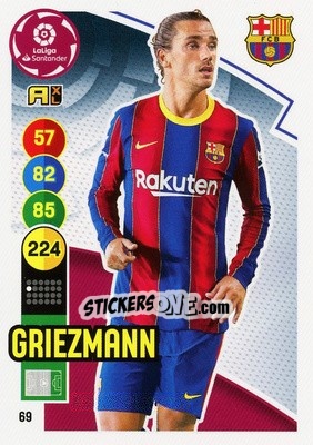 Sticker Griezmann - Liga Santander 2020-2021. Adrenalyn XL n. 69 - Panini