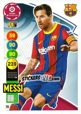 Sticker Messi - Liga Santander 2020-2021. Adrenalyn XL - Panini