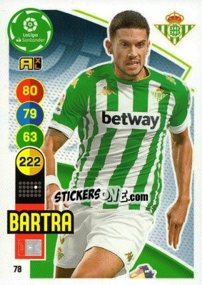 Sticker Bartra - Liga Santander 2020-2021. Adrenalyn XL n. 78 - Panini