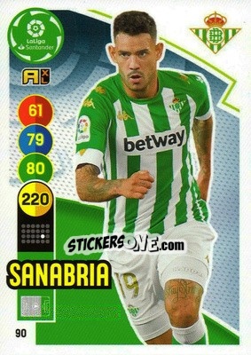 Sticker Sanabria - Liga Santander 2020-2021. Adrenalyn XL n. 90 - Panini