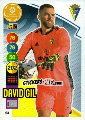 Sticker David Gil - Liga Santander 2020-2021. Adrenalyn XL - Panini
