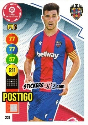 Figurina Postigo - Liga Santander 2020-2021. Adrenalyn XL - Panini