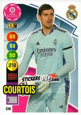 Sticker Courtois - Liga Santander 2020-2021. Adrenalyn XL n. 236 - Panini
