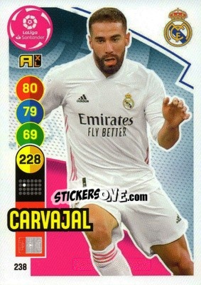 Sticker Carvajal - Liga Santander 2020-2021. Adrenalyn XL n. 238 - Panini