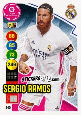 Cromo Sergio Ramos - Liga Santander 2020-2021. Adrenalyn XL - Panini