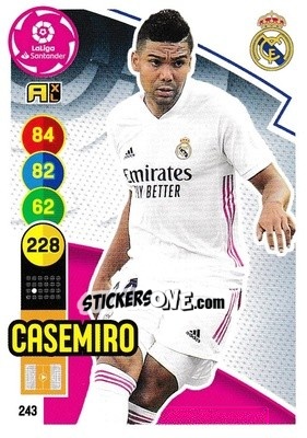 Sticker Casemiro - Liga Santander 2020-2021. Adrenalyn XL n. 243 - Panini