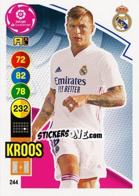 Sticker Kroos - Liga Santander 2020-2021. Adrenalyn XL n. 244 - Panini