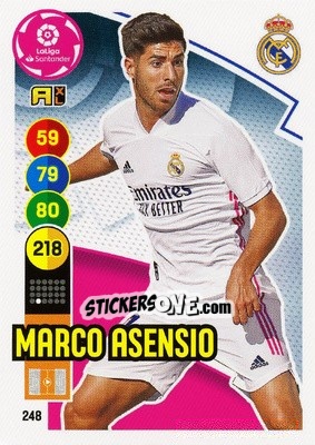 Sticker Marco Asensio - Liga Santander 2020-2021. Adrenalyn XL n. 248 - Panini