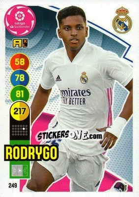 Sticker Rodrygo - Liga Santander 2020-2021. Adrenalyn XL n. 249 - Panini