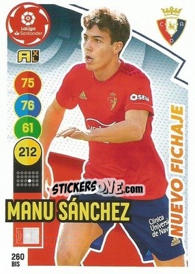 Cromo Manu Sánchez - Liga Santander 2020-2021. Adrenalyn XL - Panini