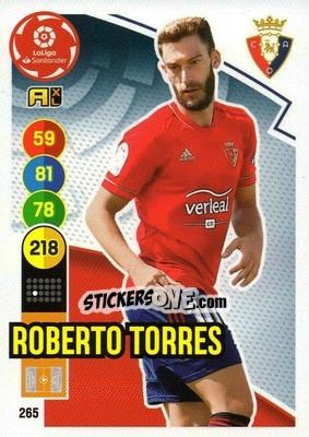 Figurina Roberto Torres - Liga Santander 2020-2021. Adrenalyn XL - Panini