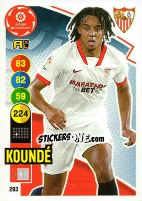 Sticker Koundé - Liga Santander 2020-2021. Adrenalyn XL n. 293 - Panini