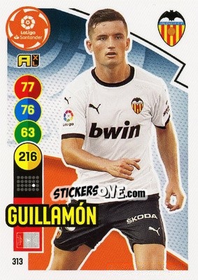 Sticker Guillamón - Liga Santander 2020-2021. Adrenalyn XL n. 313 - Panini