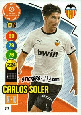 Sticker Carlos Soler - Liga Santander 2020-2021. Adrenalyn XL - Panini