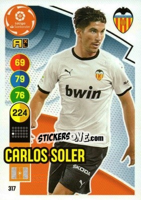 Cromo Carlos Soler - Liga Santander 2020-2021. Adrenalyn XL - Panini