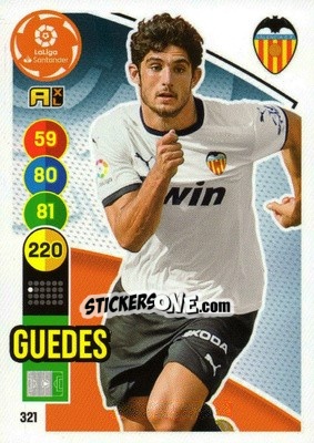 Sticker Guedes - Liga Santander 2020-2021. Adrenalyn XL n. 321 - Panini