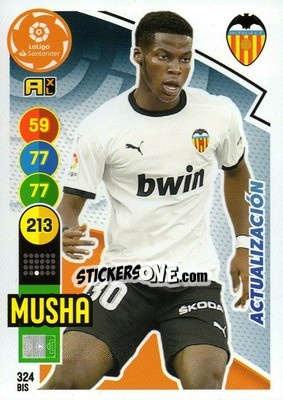 Sticker Musah - Liga Santander 2020-2021. Adrenalyn XL n. 324bis - Panini