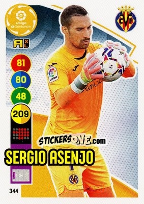 Cromo Sergio Asenjo - Liga Santander 2020-2021. Adrenalyn XL - Panini