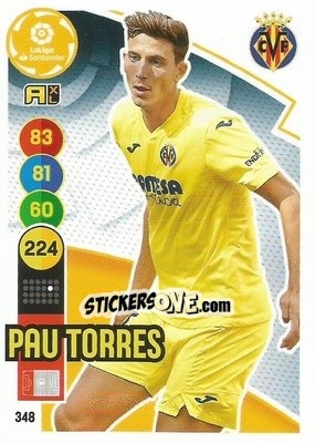 Figurina Pau Torres - Liga Santander 2020-2021. Adrenalyn XL - Panini