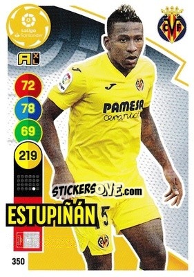 Sticker Estupiñan - Liga Santander 2020-2021. Adrenalyn XL n. 350 - Panini