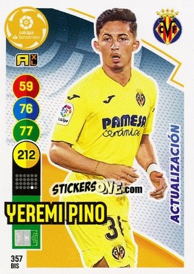 Sticker Yeremi Pino - Liga Santander 2020-2021. Adrenalyn XL n. 357bis - Panini