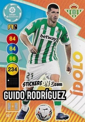 Cromo Guido Rodríguez - Liga Santander 2020-2021. Adrenalyn XL - Panini