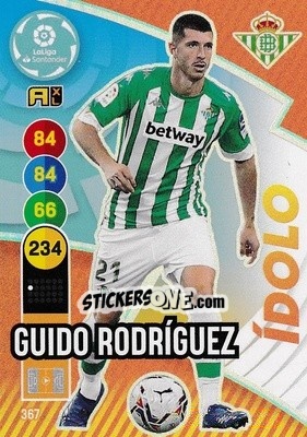 Sticker Guido Rodríguez - Liga Santander 2020-2021. Adrenalyn XL n. 367 - Panini