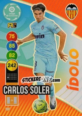 Cromo Carlos Soler - Liga Santander 2020-2021. Adrenalyn XL - Panini