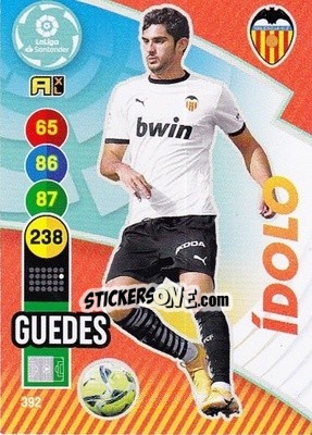 Sticker Guedes - Liga Santander 2020-2021. Adrenalyn XL n. 392 - Panini