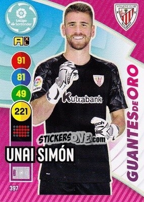 Figurina Unai Simón - Liga Santander 2020-2021. Adrenalyn XL - Panini