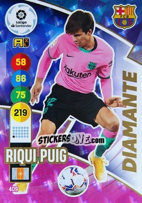 Figurina Riqui Puig - Liga Santander 2020-2021. Adrenalyn XL - Panini