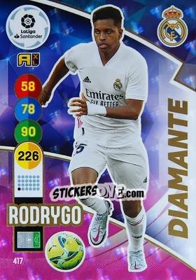 Sticker Rodrygo - Liga Santander 2020-2021. Adrenalyn XL n. 417 - Panini