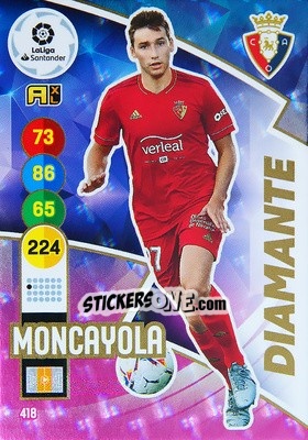 Cromo Moncayola - Liga Santander 2020-2021. Adrenalyn XL - Panini