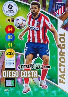 Sticker Diego Costa - Liga Santander 2020-2021. Adrenalyn XL n. 425 - Panini