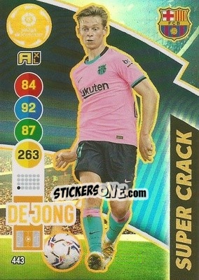 Sticker De Jong - Liga Santander 2020-2021. Adrenalyn XL n. 443 - Panini