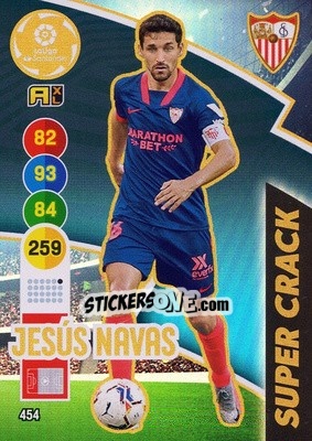 Sticker Jesús Navas - Liga Santander 2020-2021. Adrenalyn XL n. 454 - Panini