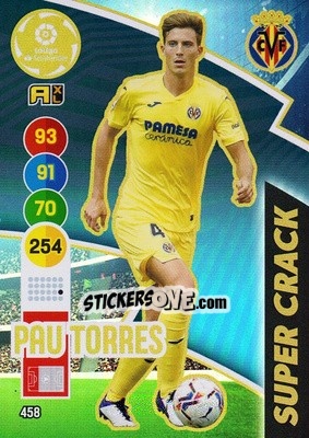 Sticker Pau Torres - Liga Santander 2020-2021. Adrenalyn XL n. 458 - Panini