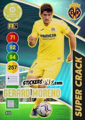 Cromo Gerard Moreno - Liga Santander 2020-2021. Adrenalyn XL - Panini