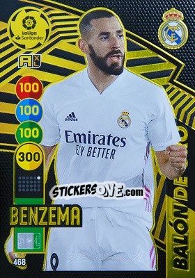 Sticker Benzema - Liga Santander 2020-2021. Adrenalyn XL n. 468 - Panini